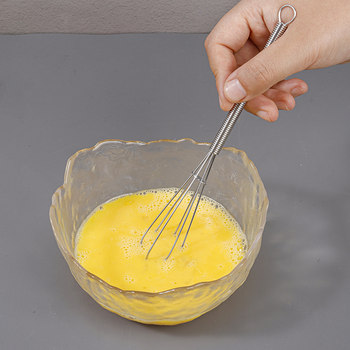 Stainless Steel Stirrer Mini Egg Beater Coffee Stirring Stick Manual Egg Whisk DIY Baking Tool