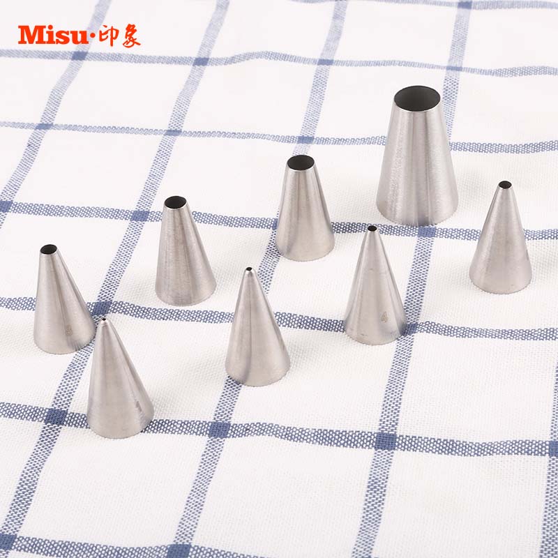 Baking Tool Stainless Steel Round Mouth Flower Mouth Writing Wire Drawing Drawing Flowers Mouth Macaron Bubble Flipstick