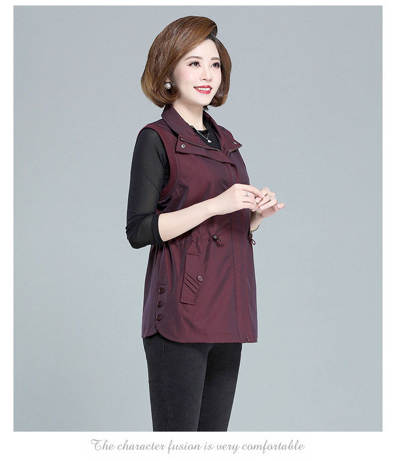 Осенний жилет, майка топ, куртка, для среднего возраста, большой размер, 50 лет O 