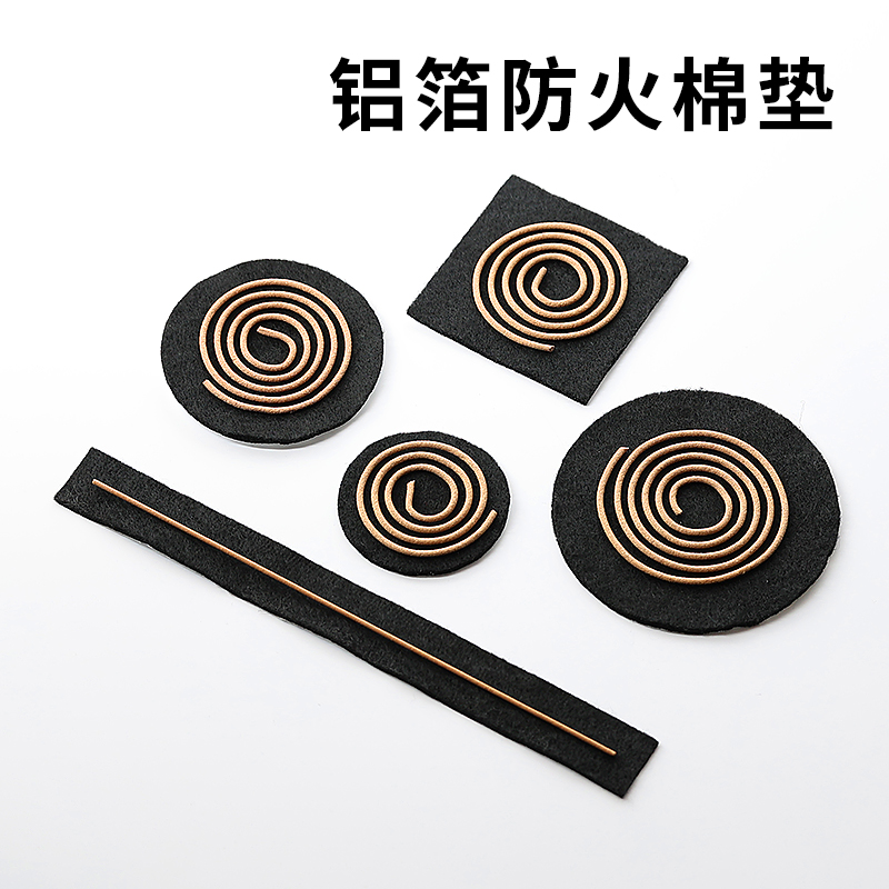 Green Counterpoint Fragrant Cotton Aroma Stove Fire Protection Cotton Ring Incense Insulation Mat Incense Stove Mat Flame Retardant Cotton Heat Insulation Fire Clots