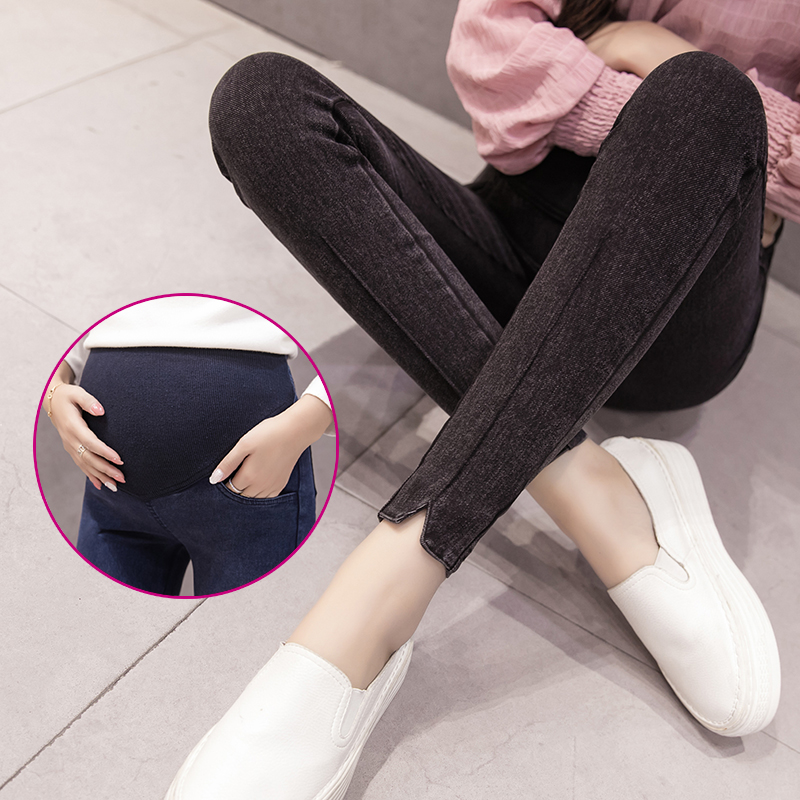 Pregnant women with spring and autumn clothing fashion autumn jeans net red pencil pants autumn smoke pants