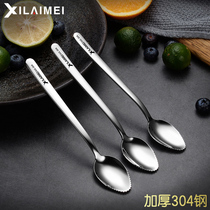 Xilaimei stainless steel apple scraping mud spoon Baby auxiliary food fruit spoon with serrated baby scraping fruit mud spoon