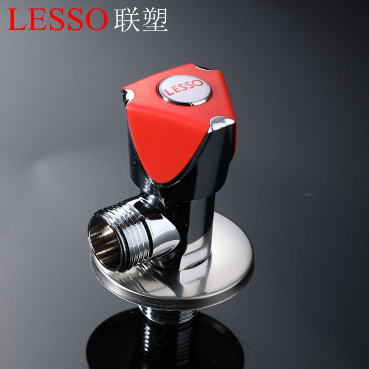 United plastic 4 angle valve copper angle valve thickened explosion-proof triangular valve hot and cold water valve water-stop valve switch