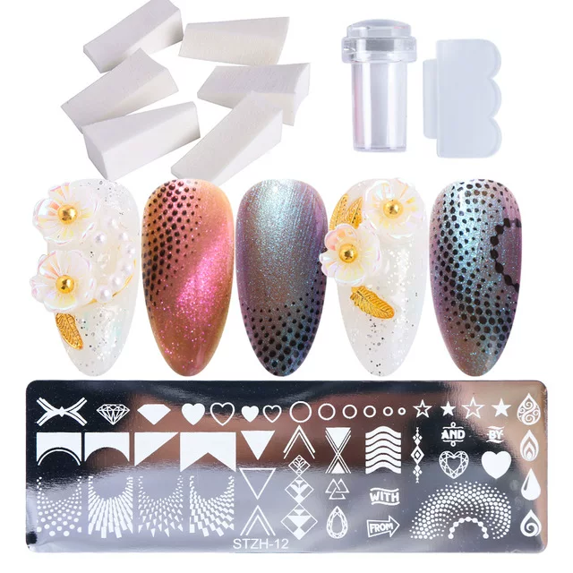 [1 набор штампов Nail Art Plate Leaf Flower Dreamcatcher]