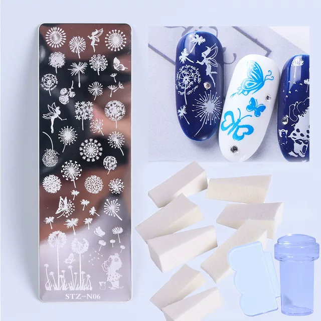 [1 набор штампов Nail Art Plate Leaf Flower Dreamcatcher]
