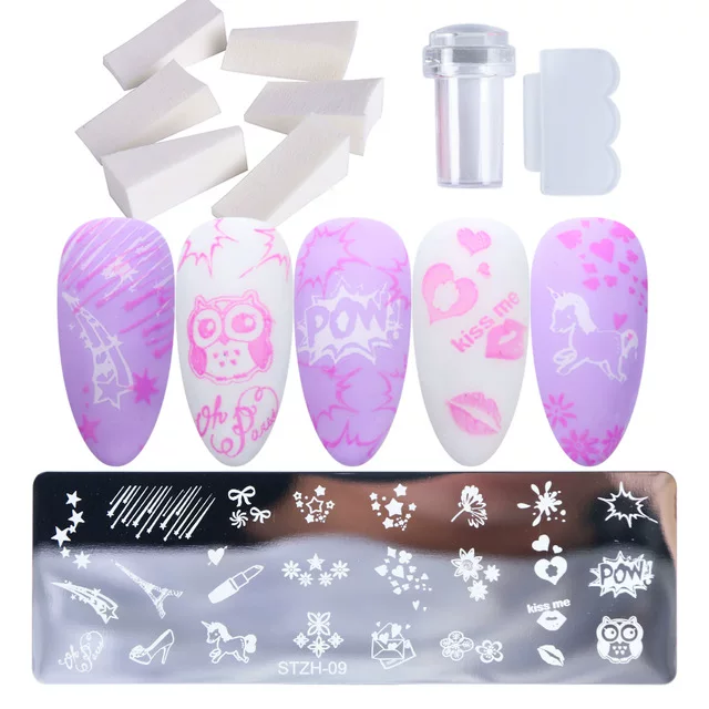 [1 набор штампов Nail Art Plate Leaf Flower Dreamcatcher]