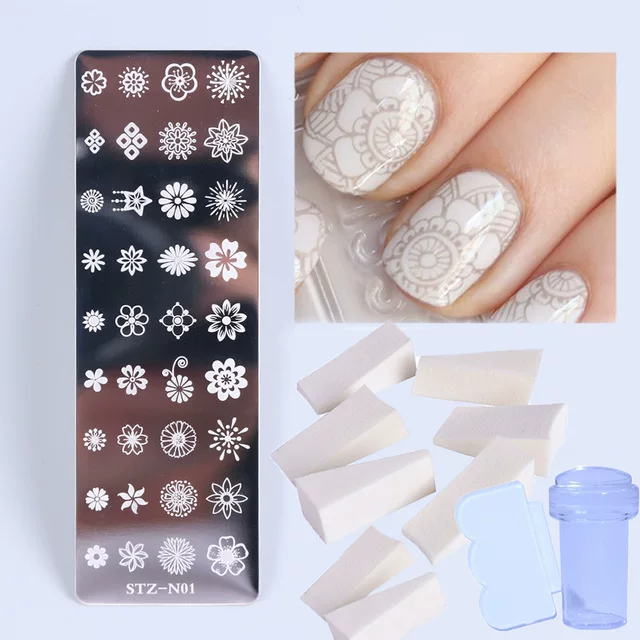 [1 набор штампов Nail Art Plate Leaf Flower Dreamcatcher]