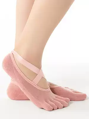 Yoga five-finger socks for beginners non-slip indoor sports fitness silicone women's pilates open toe toe floor socks