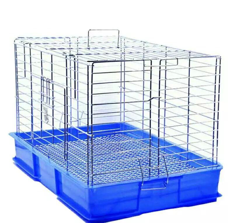 Rabbit cage anti-spray urine electroplating cage home breeding cage anti-spray urine cage pet supplies rabbit breeding cage large