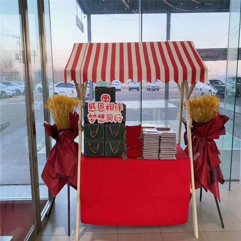 Night market stall table mobile antiseptic wood snack drink snack stall leisurely push display stand market sales table