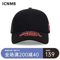 American ICNMB baseball cap personality fluorescent orange embroidery street tide brand hat Mens and womens tide peoples cap