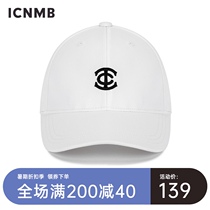 ICNMB white baseball cap womens fashion brand summer comfortable soft top curved eave hat male Korean version shade cap ins