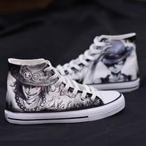 One Piece King Gao Gang Canvas Shoes Mens Lufei Solon Ace Casual Shoes Female Chopper Shoes Couple Shoes Boats Tide