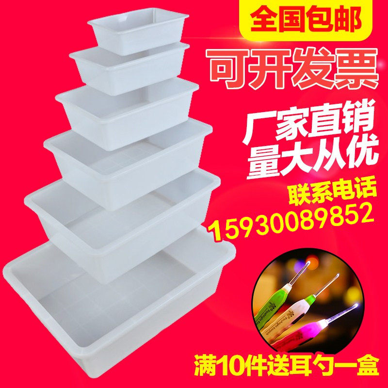 White Containing Box Plastic Ice Tray Rectangular Little Box Freshness box No cover Ice Box Ice Basin Food Box