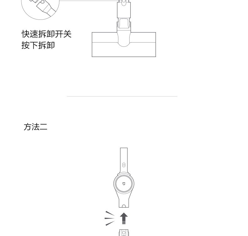 Máy hút bụi cầm tay không dây Xiaomi Mijia sạc điện cầm tay mạnh mẽ nhỏ hút bụi câm hút ẩm - Máy hút bụi 