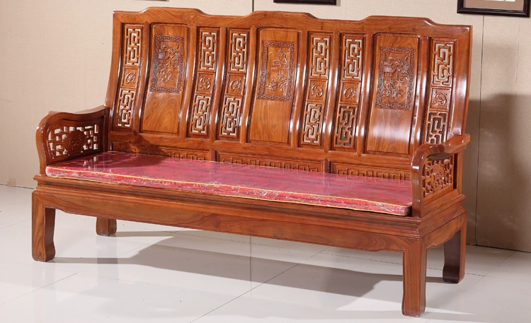 Hạ Môn mới Tuyền Châu Luzhou đồ gỗ gụ cổ điển gỗ rắn Hedgekey gỗ hồng phong cảnh sofa bốn từ - Ghế sô pha