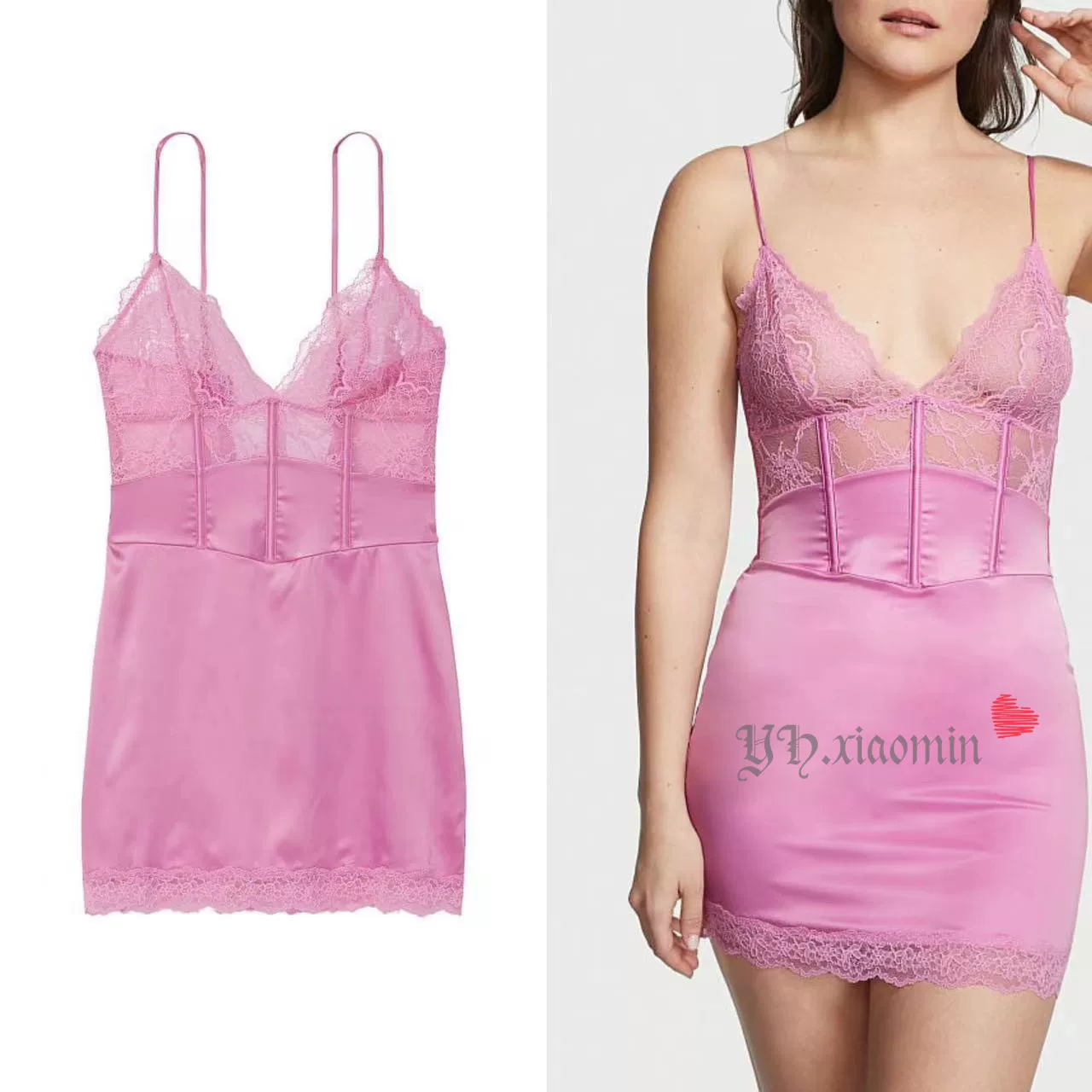 Кружевная ночная рубашка 2 алмаза вечернее платье Victoria's Secret Cuicui и Bubble Shop