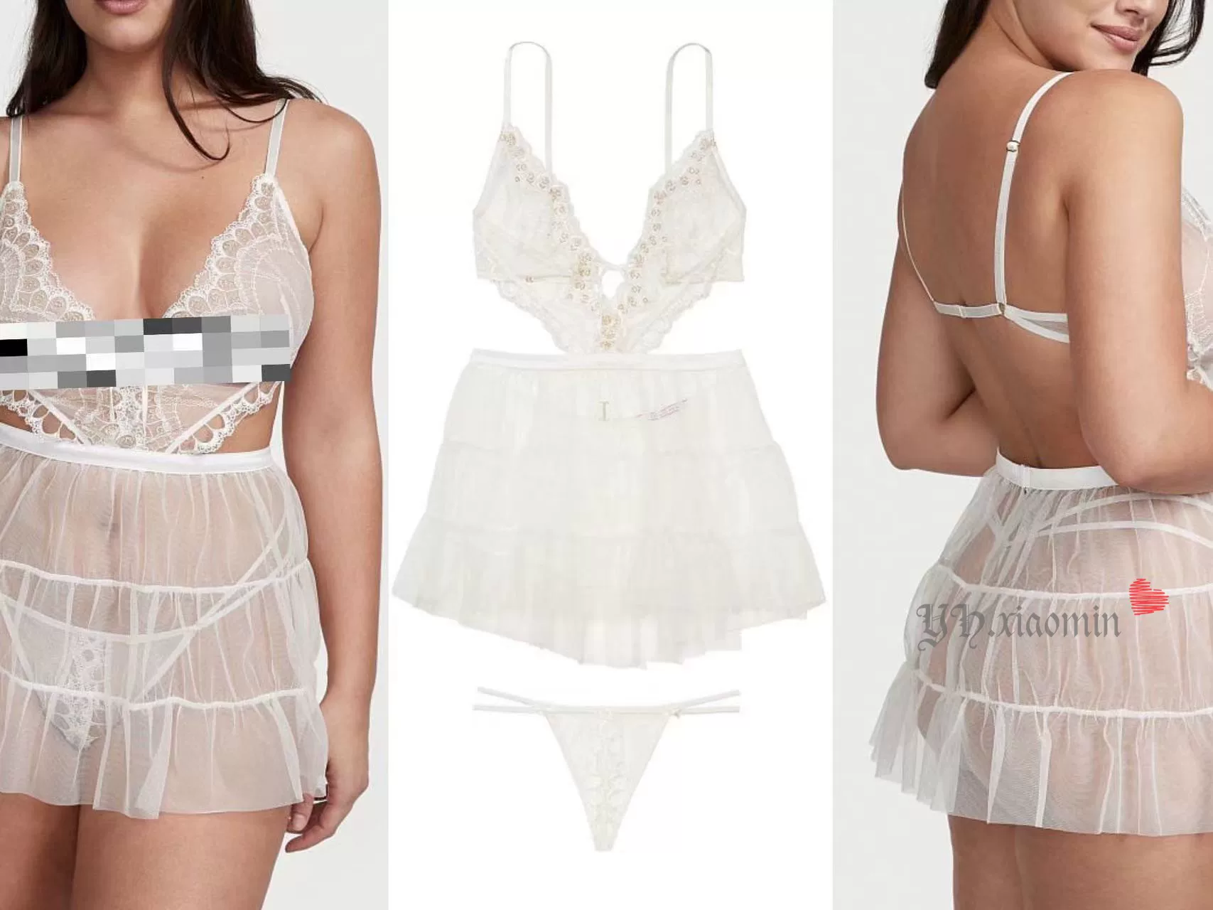 Кружевная ночная рубашка 2 алмаза вечернее платье Victoria's Secret Cuicui и Bubble Shop