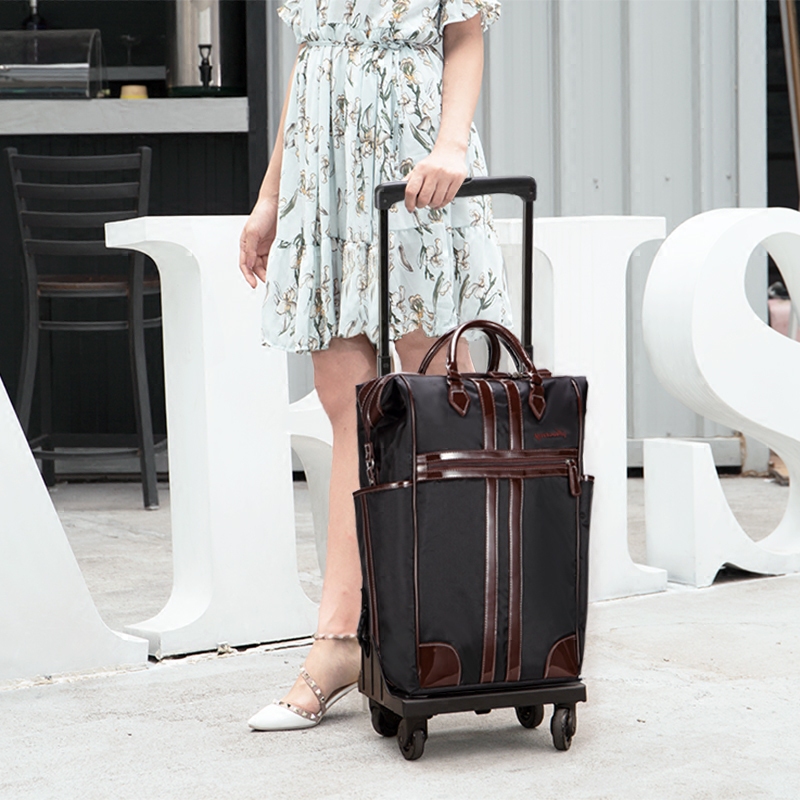 Swany Rolling Luggage with Seat, Foldable Seat, 20-Inch Universal Wheels, Carry-On Luggage, Travel Suitcase, One Cart, Two Bags Swany Rolling Luggage with Seat, Foldable Seat, 20-Inch Universal Wheels, Carry-On Luggage, Travel Suitcase, One Cart, Two Bags
