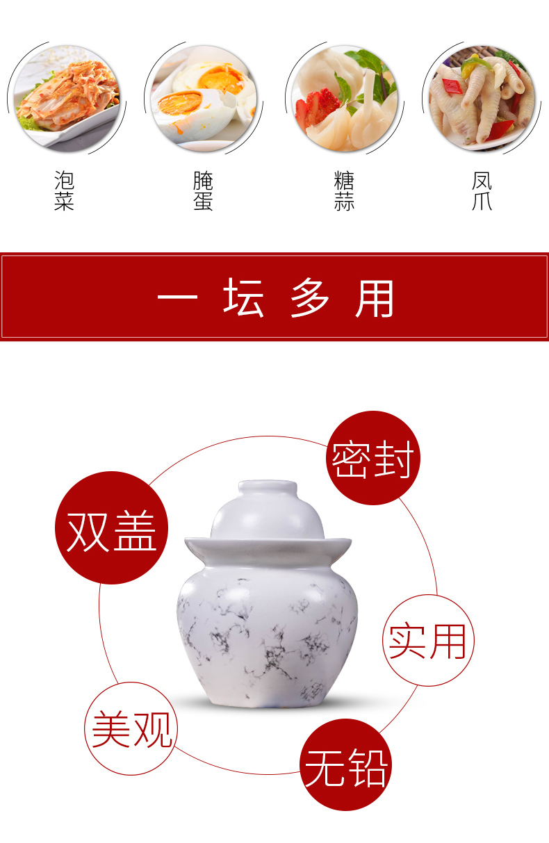 Ceramics thickening pickle jar sealing earthenware with cover pickled pickles jar household size sichuan pickled