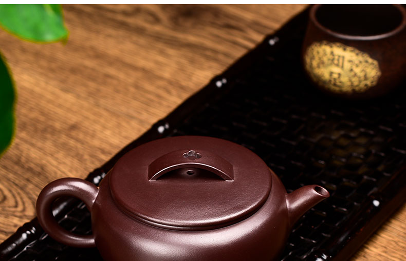 Shadow at yixing it checking kung fu tea set undressed ore han purple clay tile pot of household 200 cys teapot