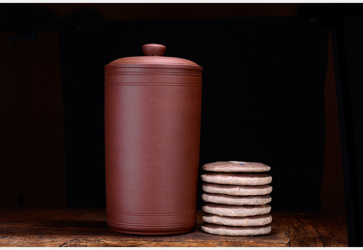 Shadow at yixing purple sand tea pot king - size pu 'er tea cylinder wake receives bread POTS 14 HZ