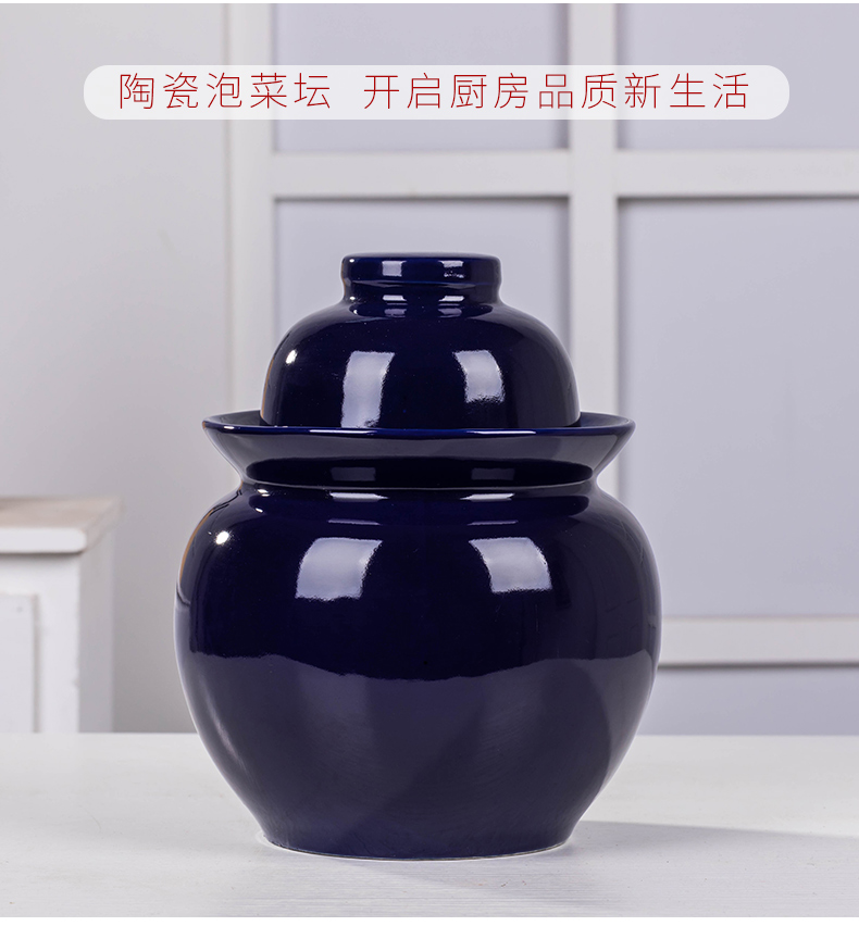 Jingdezhen ceramic pickle jar thickening earthenware seal pot sichuan pickled pickles pickles jar