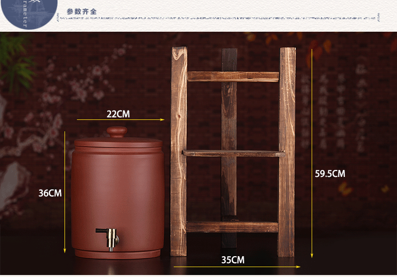 Shadow at yixing purple sand tea caddy fixings cylinder coarse TaoCun receives large tea bucket of tea urn tank JSBT