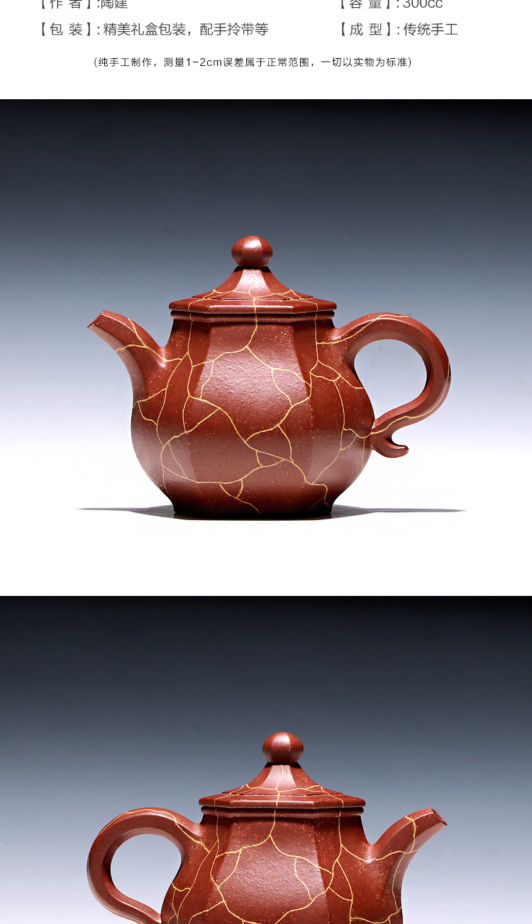 "Shadow enjoy" yixing undressed ore it TaoJianChun manual teapot tea red one dragon on the six - party 300 cc