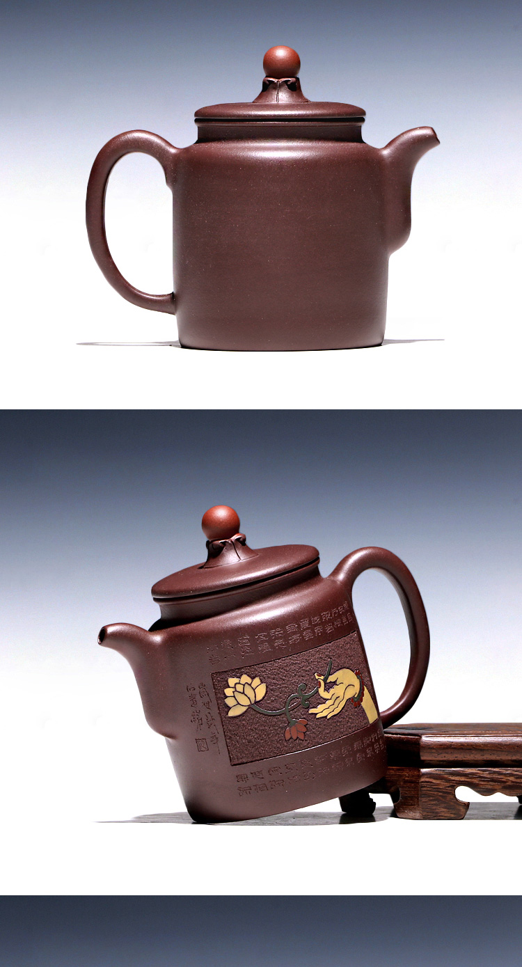 Yixing masters shadow enjoy 】 【 TaoJianChun sleeping all hand purple sand teapot tea purple mud 340 CCCT bergamot