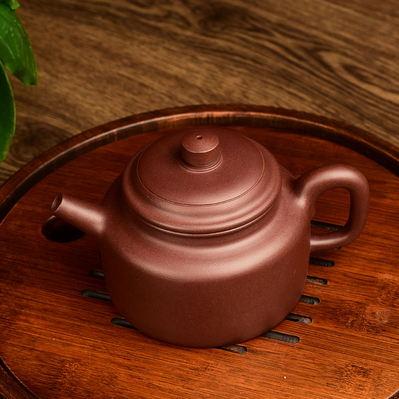 Shadow at yixing it undressed ore purple clay hand made kung fu tea set clock home teapot large capacity 320 cys