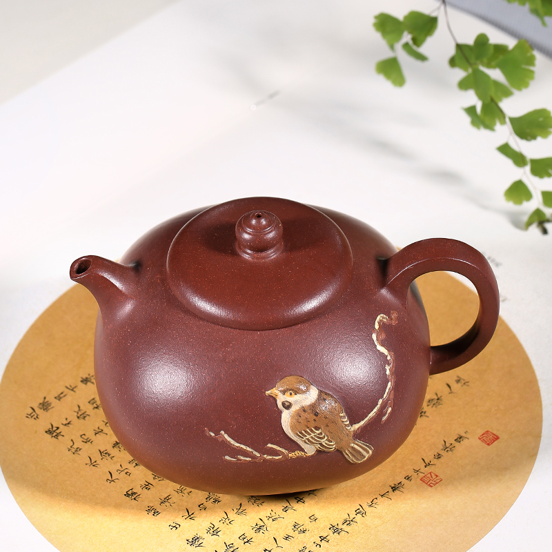 Shadow at yixing masters are it the teapot tea collection jack li - ping shao purple clay GYT sparrow tongue sipped pot