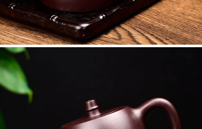 Shadow at yixing it checking kung fu tea set undressed ore purple clay han priests pot teapot 275 cys