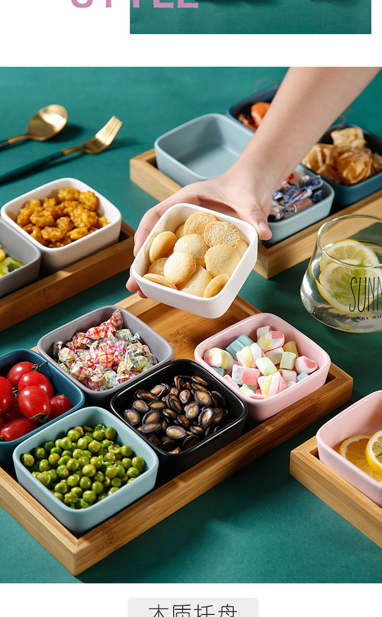 Fruit bowl boreal Europe style ceramic creative points of confectionery, snack 'lads' Mags' including nuts, dried Fruit platter tea snack plate