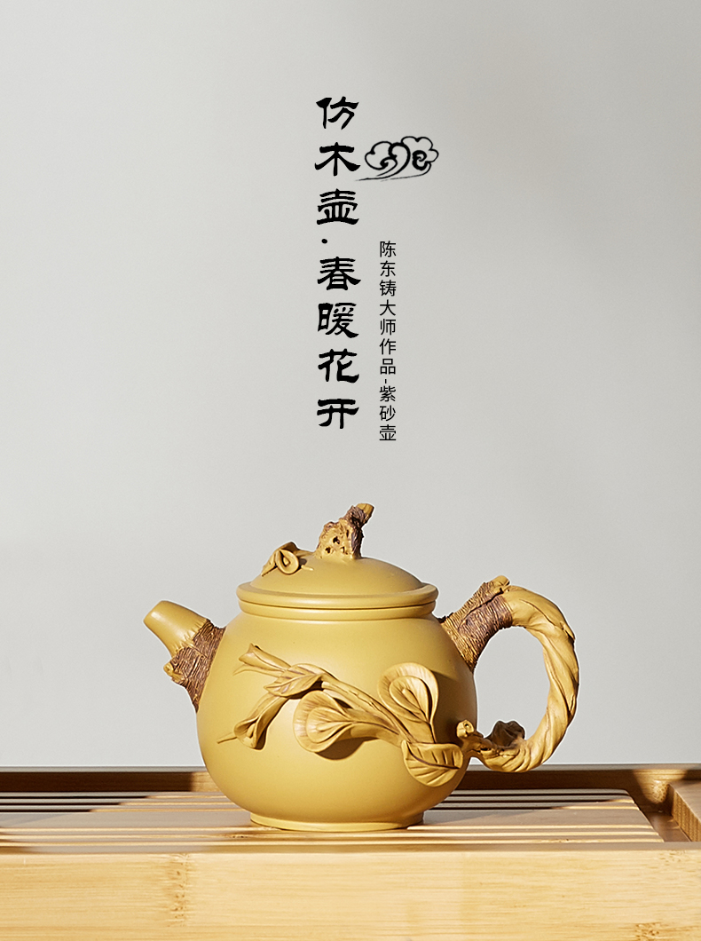 Shadow enjoy imitation wood are it Chen Dongzhu famous tea is purple sand teapot kung fu tea set piece of clay ore single pot of Y