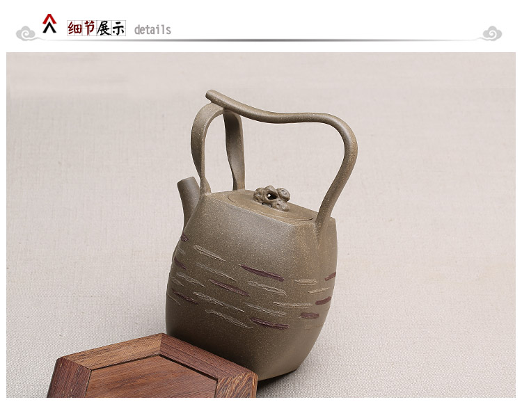Shadow at yixing masters are it undressed ore green mud pure manual girder fortune turnes the teapot set pot of SY