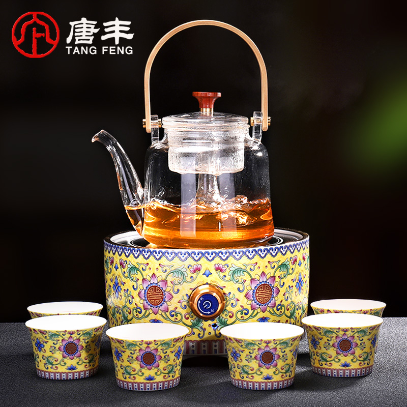 Shadow at the heat - resistant glass tea pot cooking kung fu tea set tea, black tea, the tea, the electric TaoLu household tea stove TF