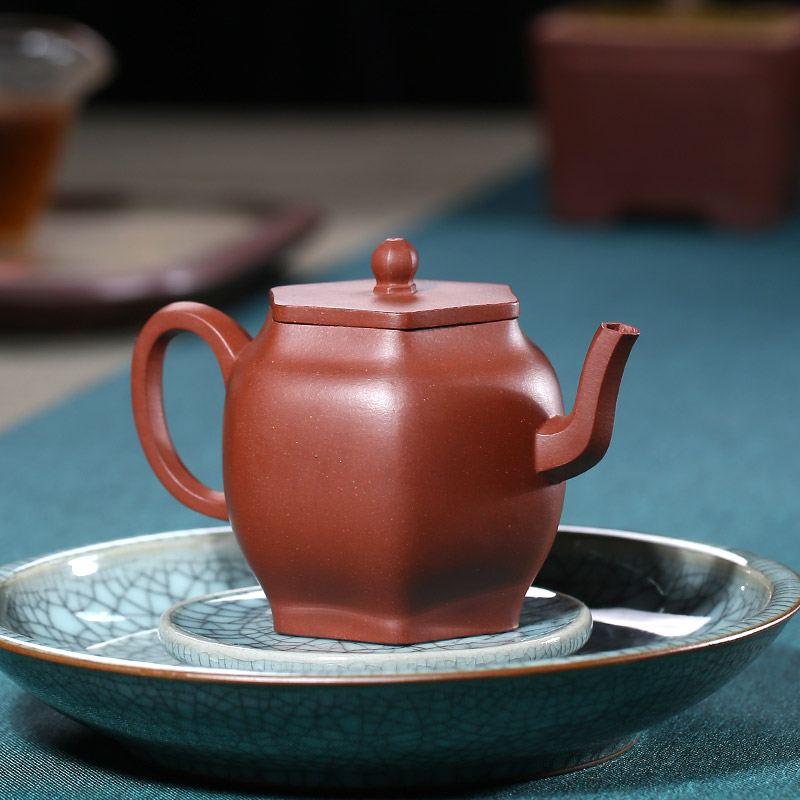 Yixing masters shadow enjoy 】 【 TaoJianChun manual it undressed ore 200 CCCT six - party purple clay teapot tea service