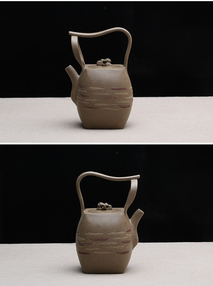 Shadow at yixing masters are it undressed ore green mud pure manual girder fortune turnes the teapot set pot of SY