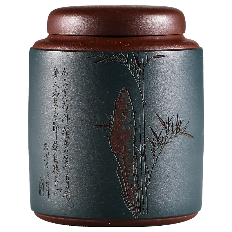 Shadow at yixing purple sand POTS caddy fixings famous soloing pure manual small pu - erh tea storage POTS JH awake