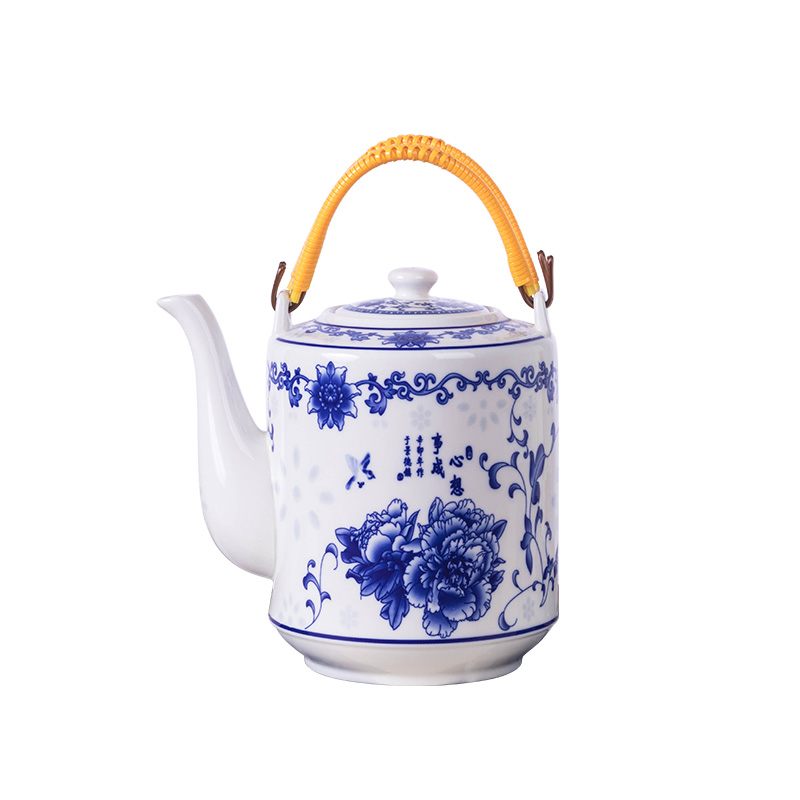 Cool bottle ceramic kettle large blue and white porcelain cold boiled water filter kettle pot pot of domestic large capacity of cold water