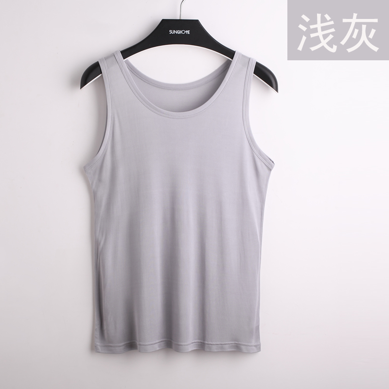 Dệt kim lụa nam vest của nam giới nhà vest lụa của nam giới mát vest