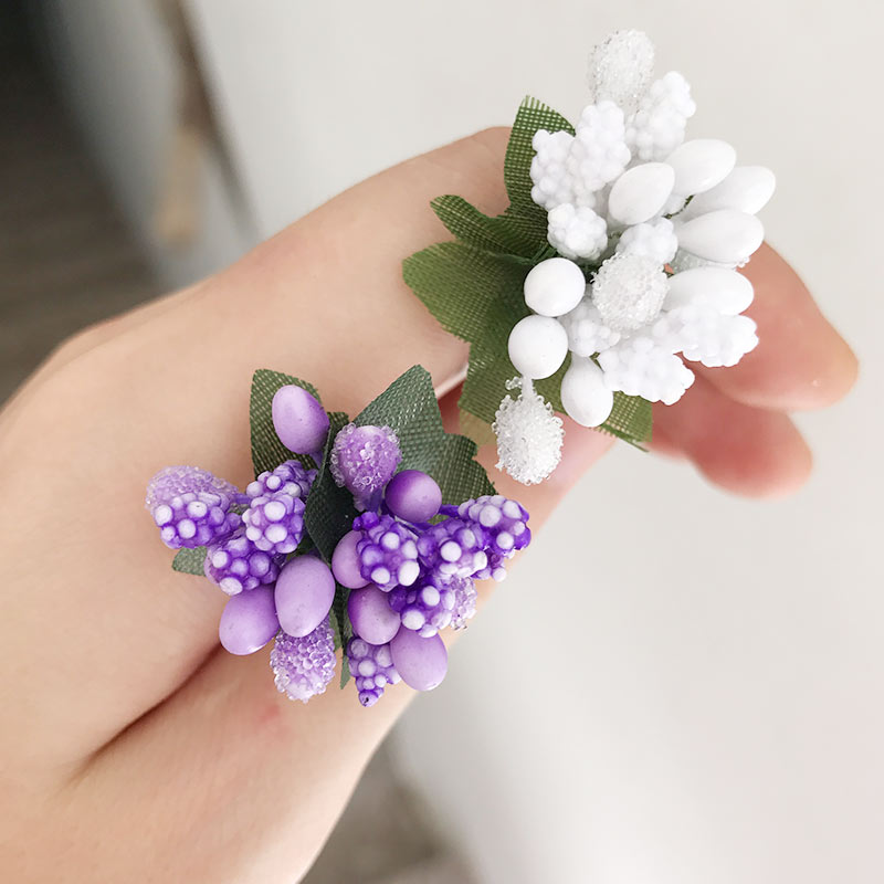 Hàn Quốc phong cách thủ công hoa tươi phụ kiện tóc Mori cô dâu cô dâu kẹp tóc hình chữ U phụ kiện trang sức kẹp tóc trái cây kẹp phồng tóc