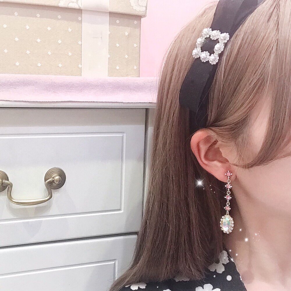 Bag Group Hair Yuka Japan Moca Day Ensemble Gorgeous Retro Drop Jewel Ear Clip Ear Clip