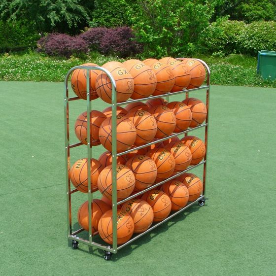 Stainless steel ball cart ball rack basketball football volleyball storage rack ball rack removable ball cart indoor