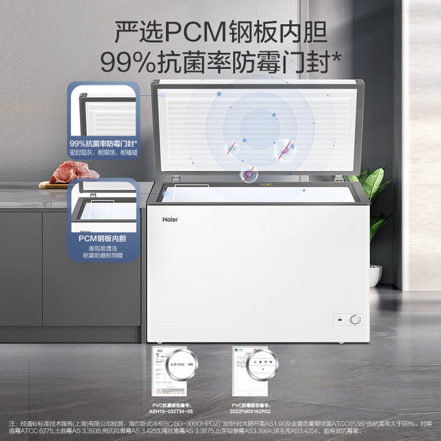 Frost-Reducing New Model Haier 303 Liter Single Temperature Freezer Steel Plate Liner Bc/Bd-303Ghpdz