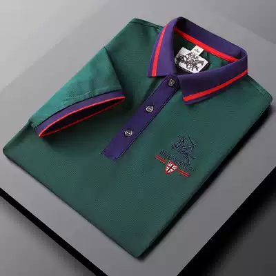 2021 summer new trend lapel striped polo shirt men's short-sleeved t-shirt slim cotton half-sleeved ralph midot lauren polo shirt