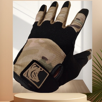 (NK Outdoor) Summer Tactical Gloves Full Finger Pig Flat Thin Breathable Touch Screen Shooting Gloves for Men and Women