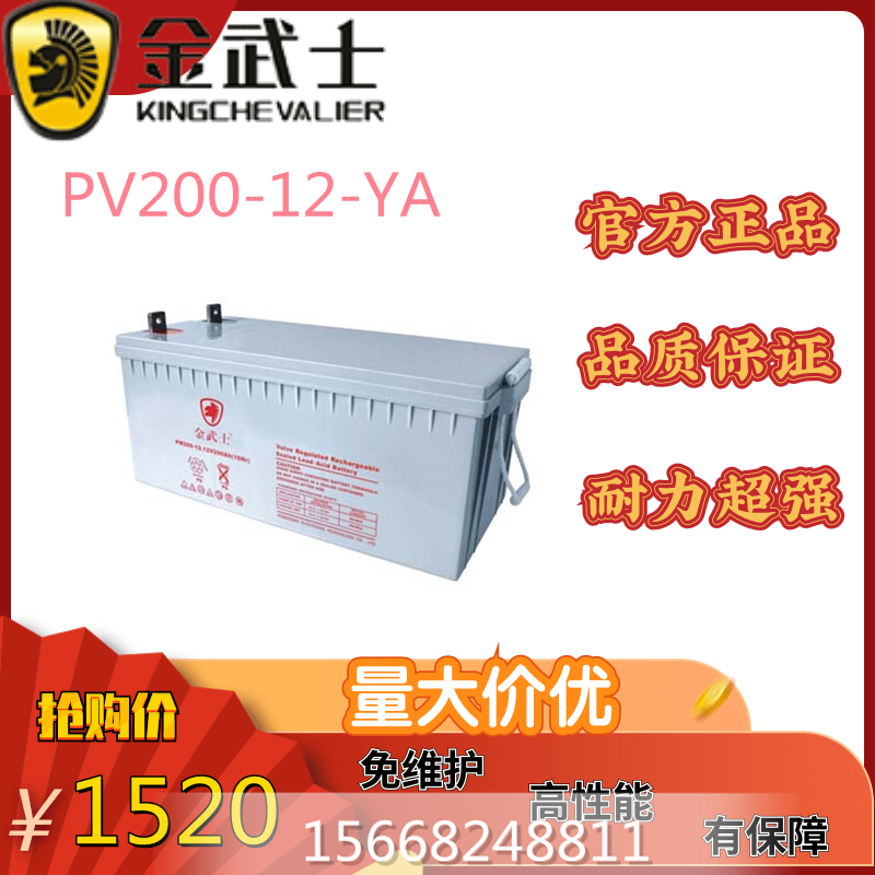 Golden Warrior Accumulators PV200-12-YA UPS DC Screen Computer Emergency 12V200AH Alternative