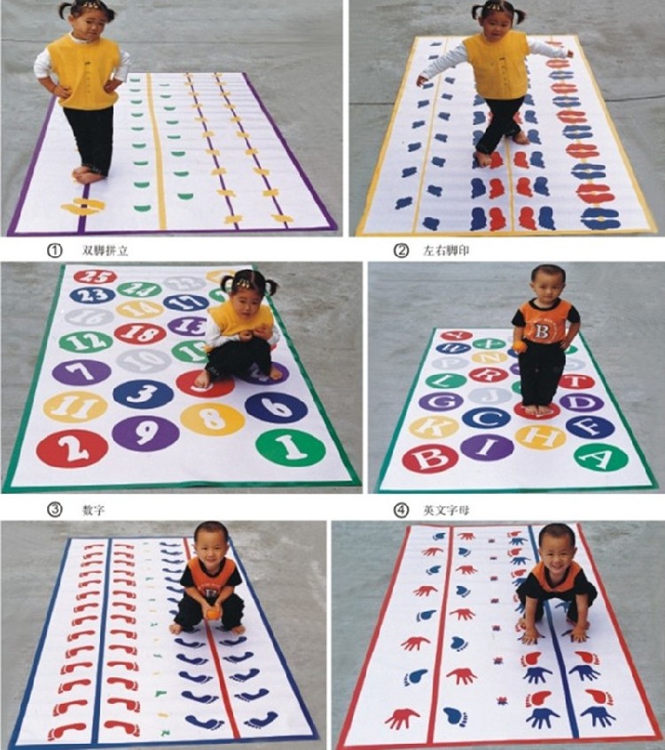 New Kindergarten Sensory Integration Training Game Toys Children Feel Integrated Teaching Aids Multiple Children's Hands And Feet Toddler Footsteps